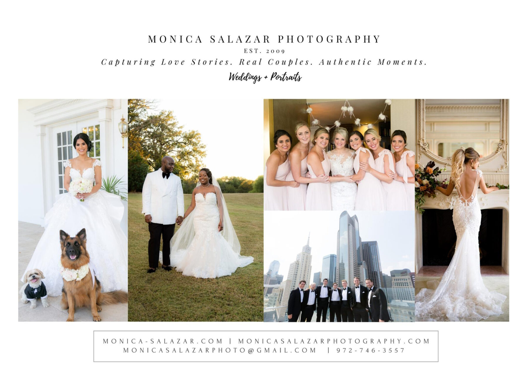 Dallas Wedding Photographs by Monica Salazar wedding photographer. Bridal show special offer for all engaged brides and grooms with weddings in Dallas, Fort Worth, Austin, Mansfield, Frisco, Arlington, Irving, Las Colinas, Little Elm, Denton, and many other Texas cities. Dallas Fort Worth wedding photography pricing and packages.